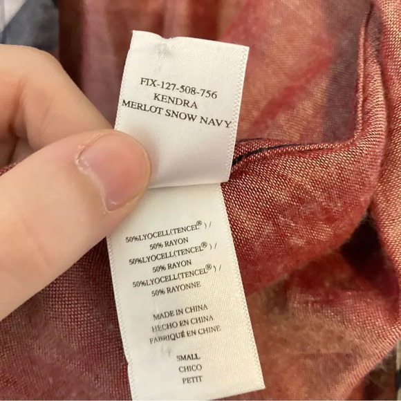 RAILS Kendra Flannel in Merlot Snow Navy Size Small - Picture 7 of 7